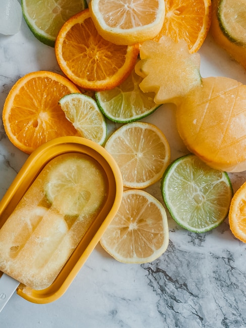 coconut water citrus popsicles