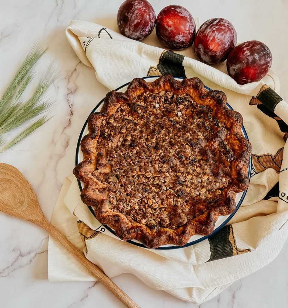 plum streusel pie recipe