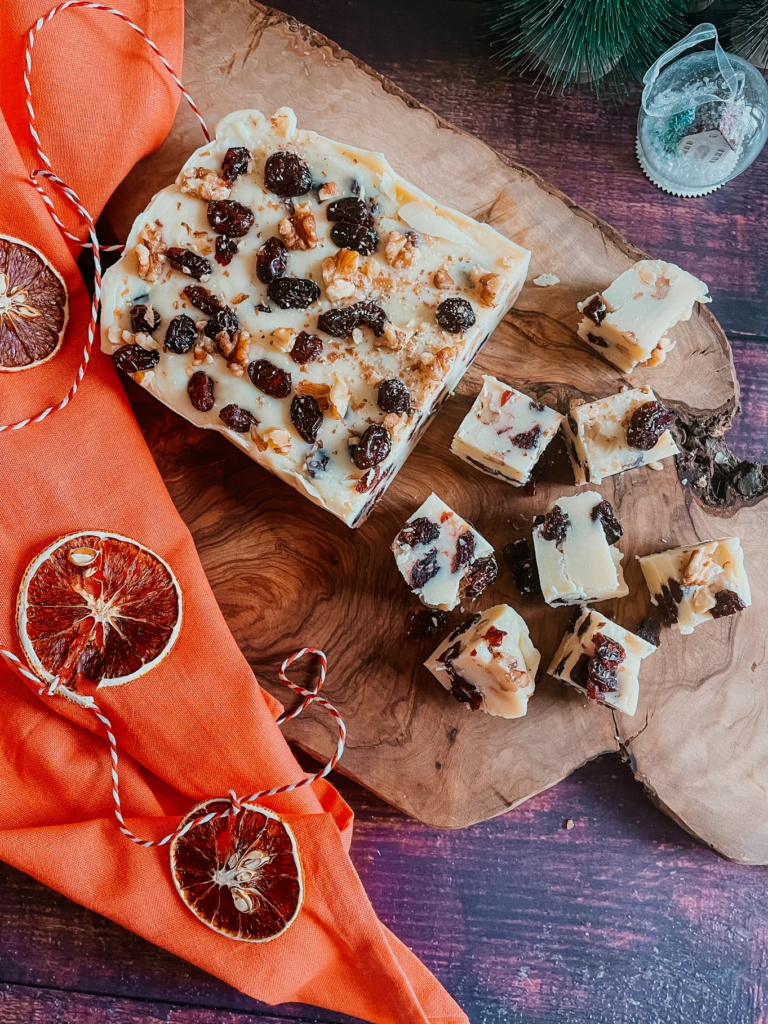 White Chocolate Fudge With Cranberries & Walnuts 6 Christmas Fudge2