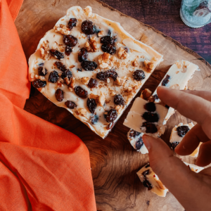 White Chocolate Fudge With Cranberries & Walnuts 2 white chocolate fudge