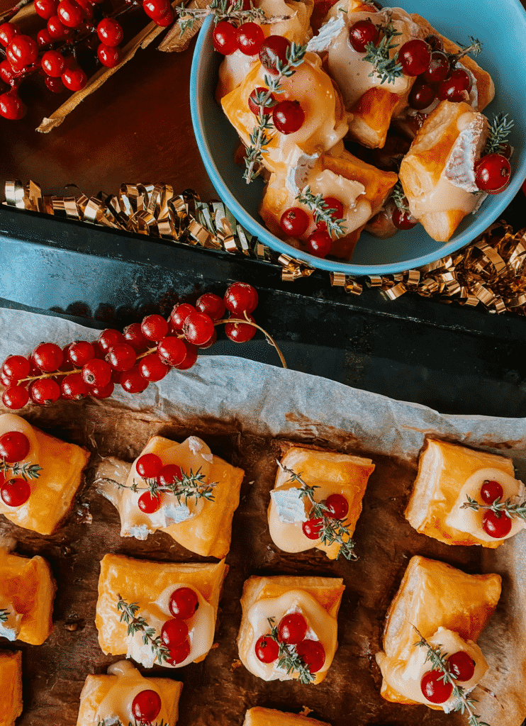 brie and cranberry bites
