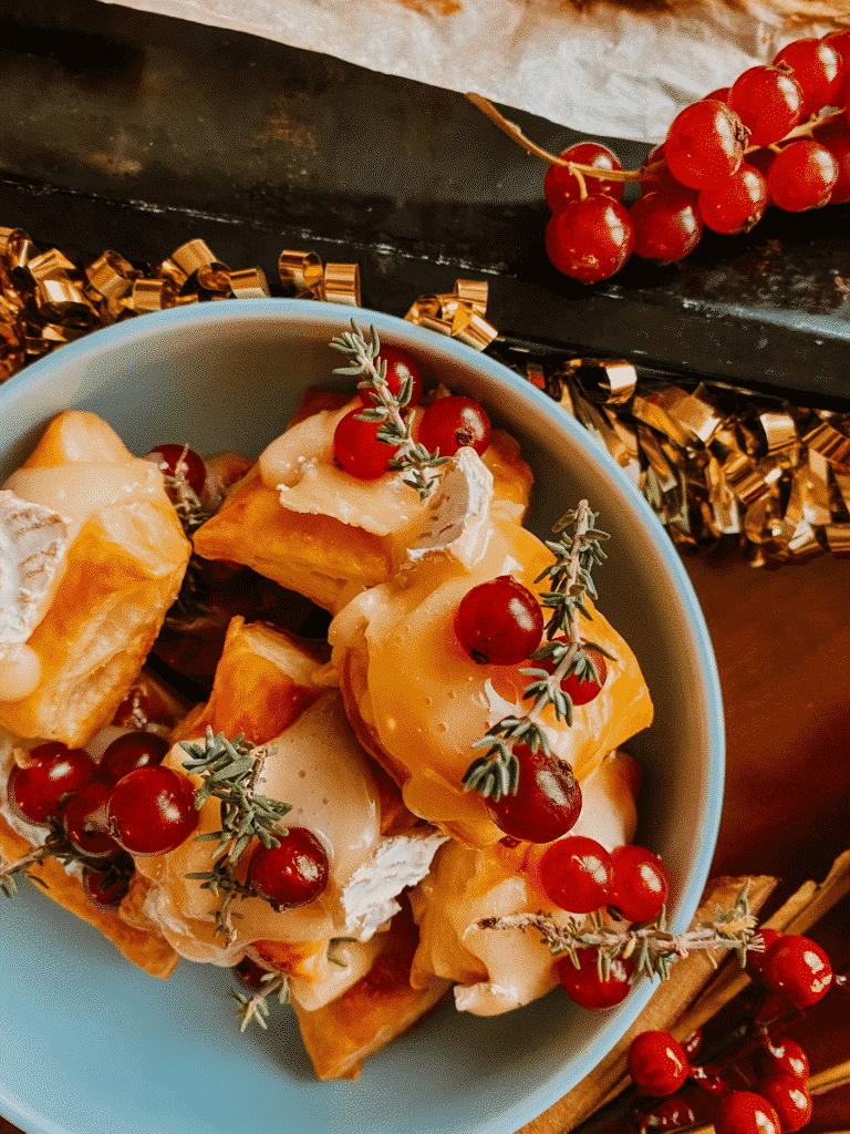 brie and cranberry bites