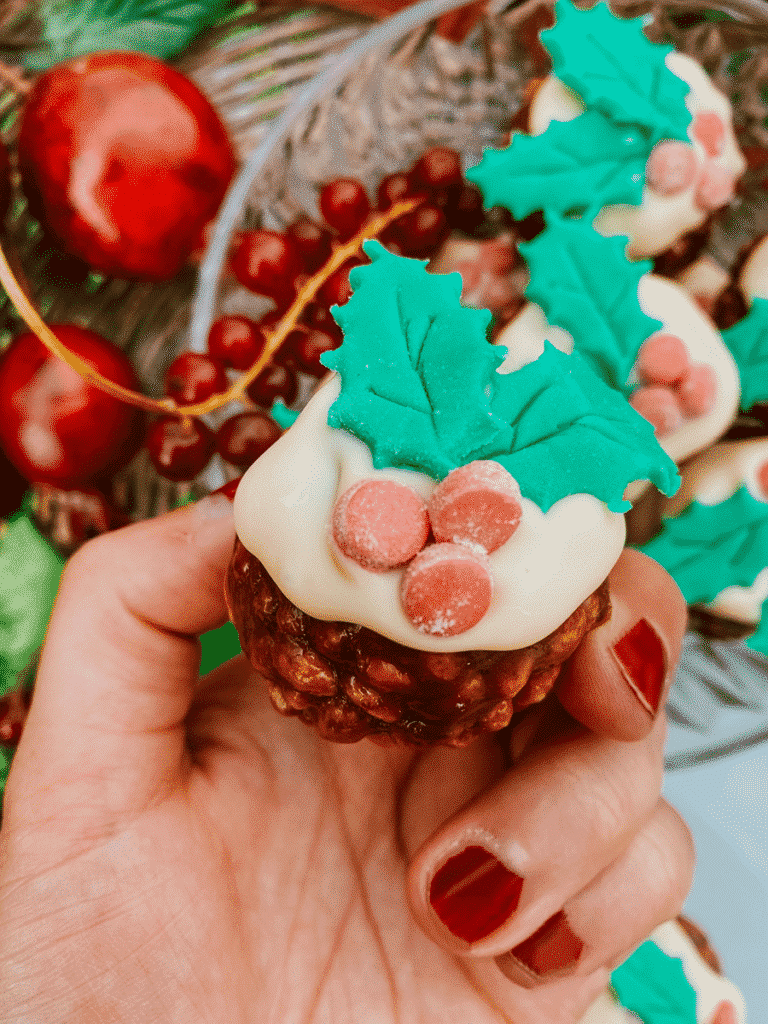 rice krispies christmas puddings