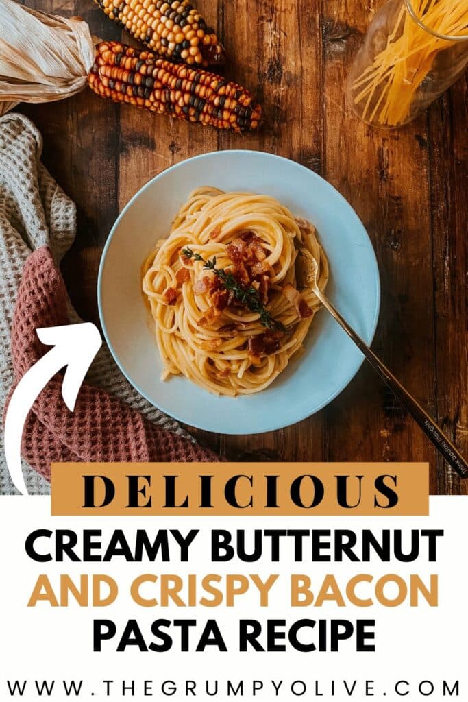 Creamy Butternut Squash Pasta With Crispy Bacon 8 BUTTERNUT BACON PASTA