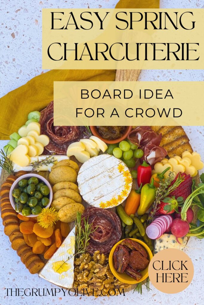  spring charcuterie board - pin image