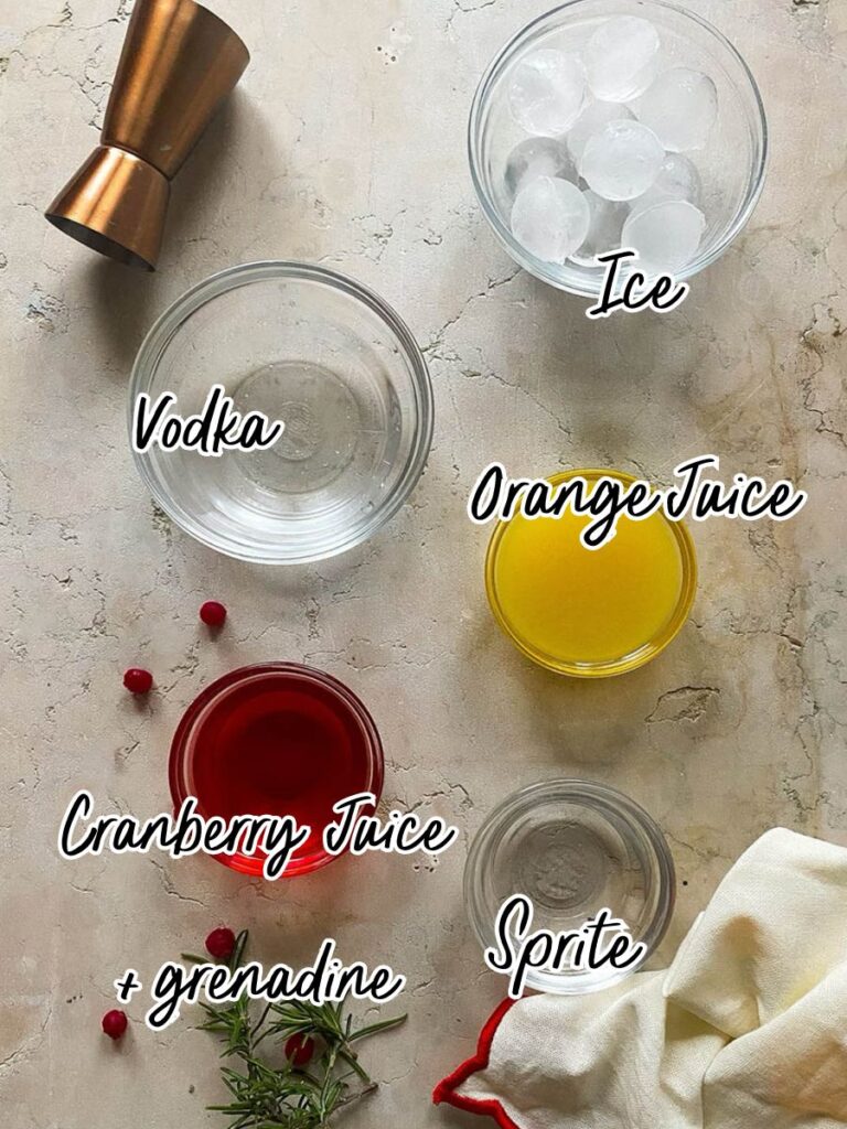ingredients for the tipsy spritzer