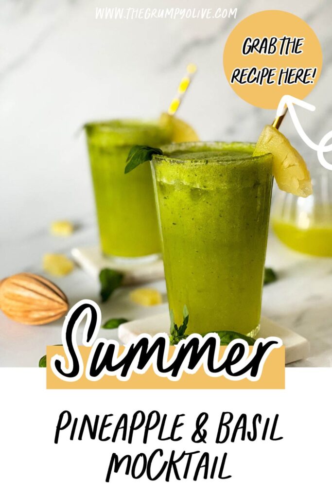pineapple basil mocktail 1