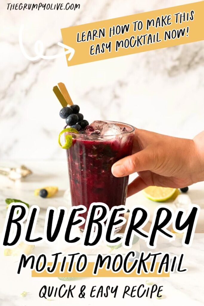 Delicious Blueberry Mojito Mocktail Recipe 7 blueberry mojito mocktail 1